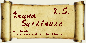Kruna Šutilović vizit kartica
